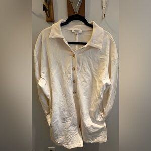 White Button-Up Romper